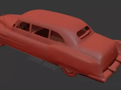 Cadillac 75 Mk4 sedan 1953 3D print model