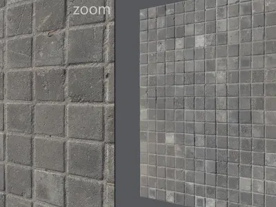 Outdoors Floor tiles vol 1 UE4 3D model