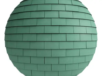 Roof Tile Materials 9- By 3 color Pbr By Sbsar 4k Texture