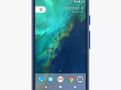 Google Pixel Really Blue 3D model