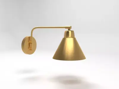 Applique gold wall lamp 3D model