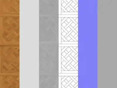 Parquet - Laminate - Wooden floor 3D model 34