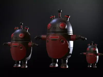 Minirobotic6Pack2 Low-poly 3D model
