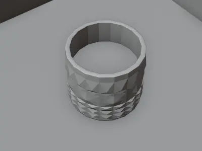 Glass Wine Basic Model Low-poly 3D model