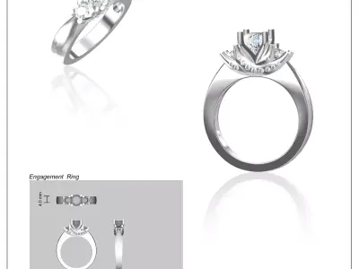 66 JCD Ladies Ring Collection pack 3D print model