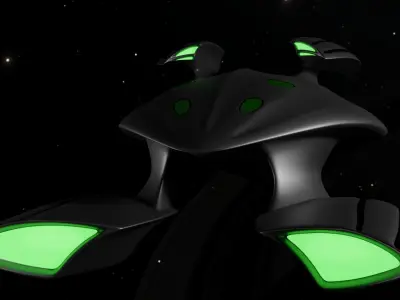 alien spaceship Low-poly 3D model from CGTrader