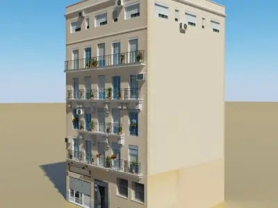 Photorealistic Low Poly Building 3D model