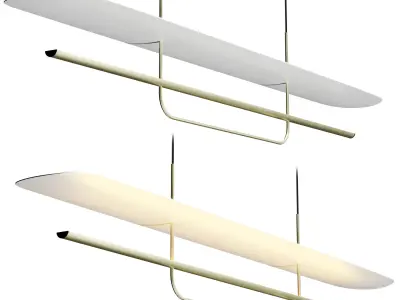 Reflector Linear LED Anodized Aluminum Pendant Light Low-poly 3D model