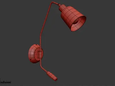 Direct Wall Light Low-poly 3D model