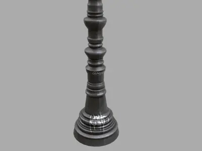 Street lamp 3 Low-poly 3D model