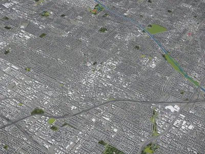 Orange - 3D City Model Low-poly 3D model