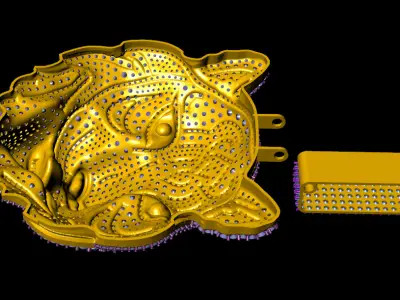 Tiger Head Pendant 3D print model