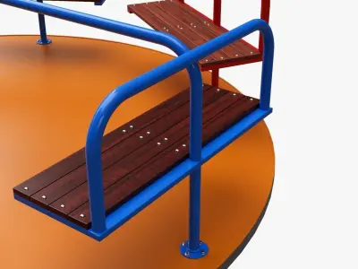 Merry-go-round carousel 05 3D model