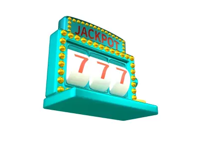 Cartoon Slot Machine v1 005 Low-poly 3D model