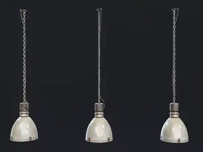 Industrial Hanging Lamp 3D Model Low-poly 3D model