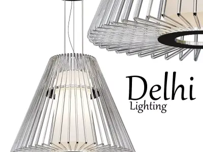 Golden Lighting Delhi 7 Light Chrome Chandelier 3D model