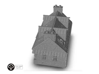 Ruined house 13 3D print model