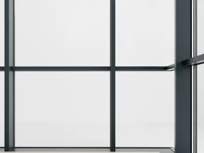 Panoramic glazing Stained glass  B3 Low-poly 3D model