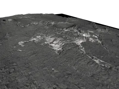 MARS VR - Light-Toned Deposits in Ladon Valles Basin 3D model