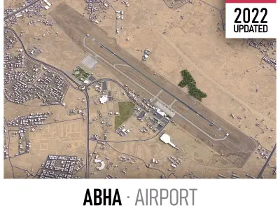 Abha Airport Low-poly 3D model