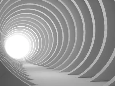 4 Sci Fi Tunnel Sets 3D model