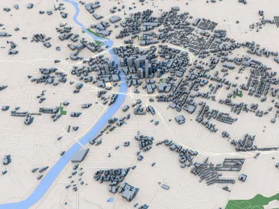 Rochester City in New York State USA 3D model