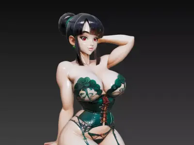 Emerald Lace Empress Anime Figure 3D print model