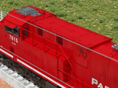  Generic Locomotive with Auto Rack Train Car 