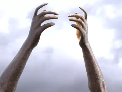 Garden Face hands  3D model