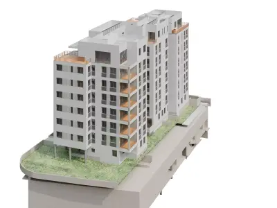 Residence Building 8 Low-poly 3D model