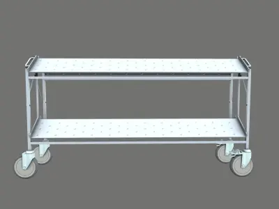 Stainless Steal Screw Rack Low-poly 3D model