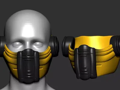helmet high poly sculpt 3d printable  3D model 84