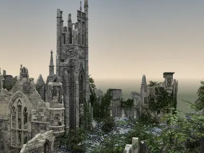  Medieval Ruined Town 01 