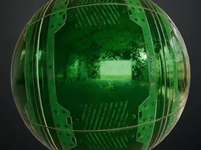 Mossy Metal Plate PBR Seamless Texture