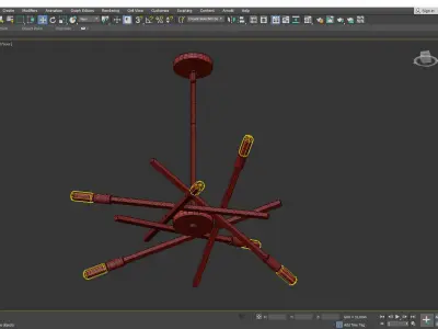 Archer Chandelier Low-poly 3D model