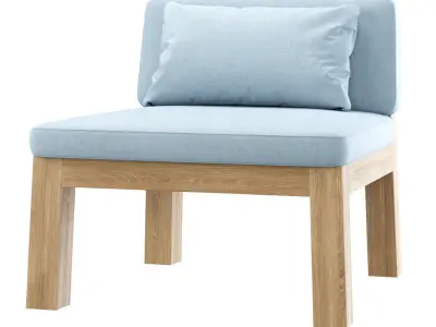 Niek outdoor armchair by Piet Boon 3D model