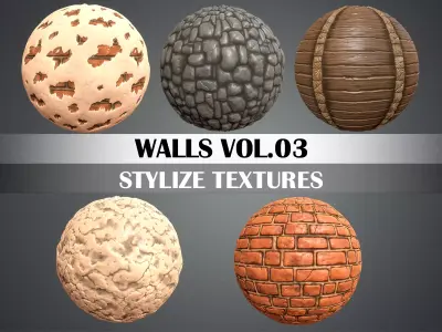 Stylized Walls Vol 03 - Hand Painted Texture  Texture