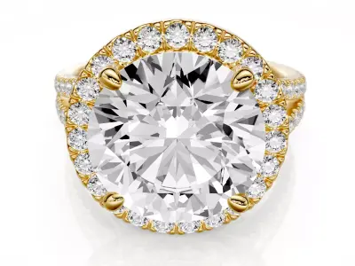 Engagement ring Elena 5ct 3D print model