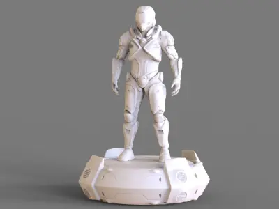 Cyborg Sculpture 3D print model