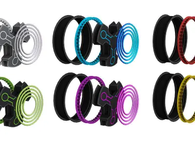 Laser Block Gate Sci Fi 3d model Low-poly 3D model