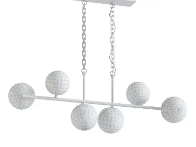 Gold Modern Chandelier 3D model