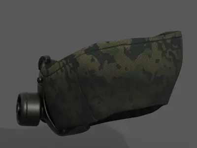 Gas mask respirator scifi futuristic 3d Artist freelance  Low-poly 3D model