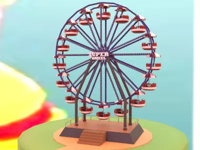 Ferris Wheel  Low-poly 3D model