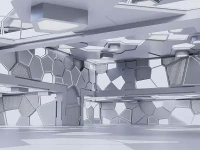 Futuristic Interior 3002 3D model