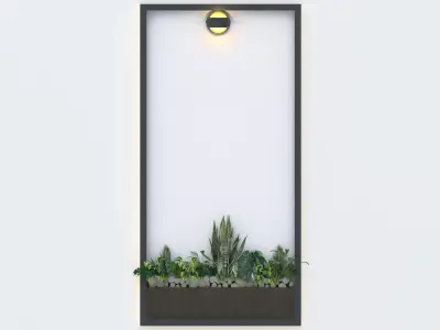 Decorative Interior Frame with Planter 3D model
