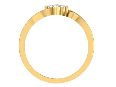 Solitaire Women Engagement Band Ring 3D print model get