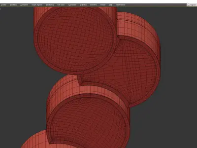 Drum chandelier Low-poly 3D model