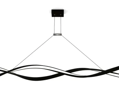 Modern Wavy Pendant Lights Low-poly 3D model