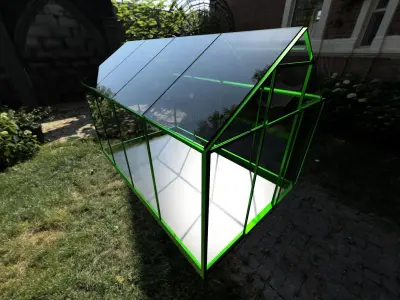 Greenhouse for garden Low-poly 3D model