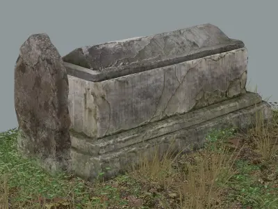 Exclusive Grave Game Ready BB Low Poly 3D Model Low-poly 3D model